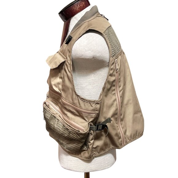 Orvis Mens Khaki Fly Fishing‎ Vest Multiple Pockets & Mesh Accents Large - Picture 3 of 10